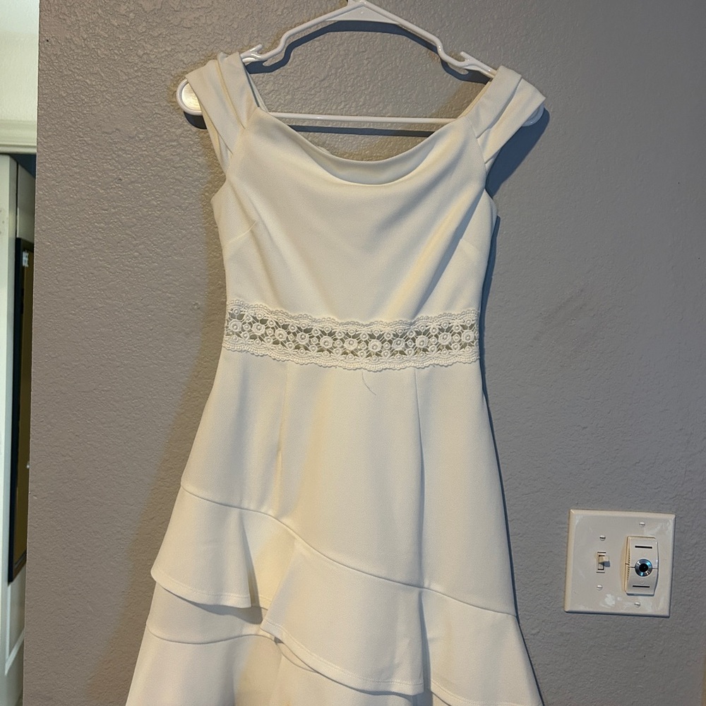 White Dress with Lace Detail